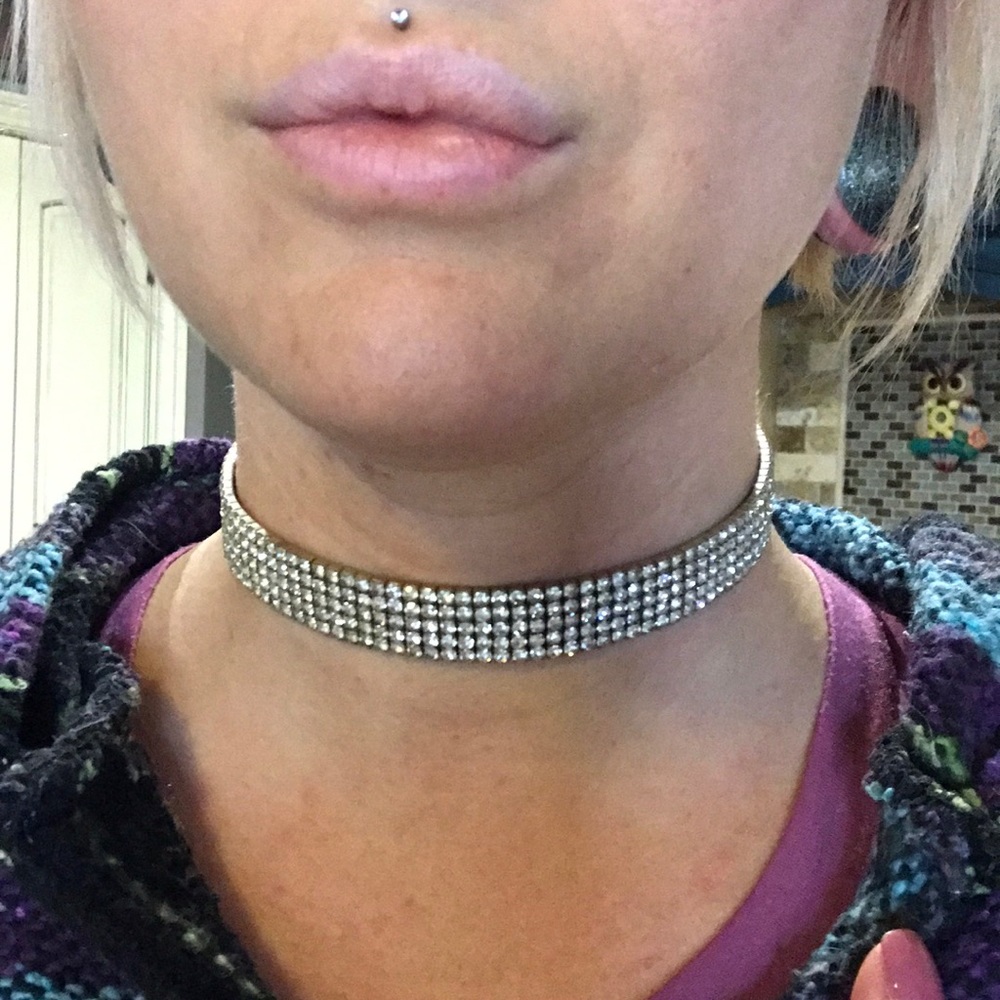 Vintage rhinestone choker